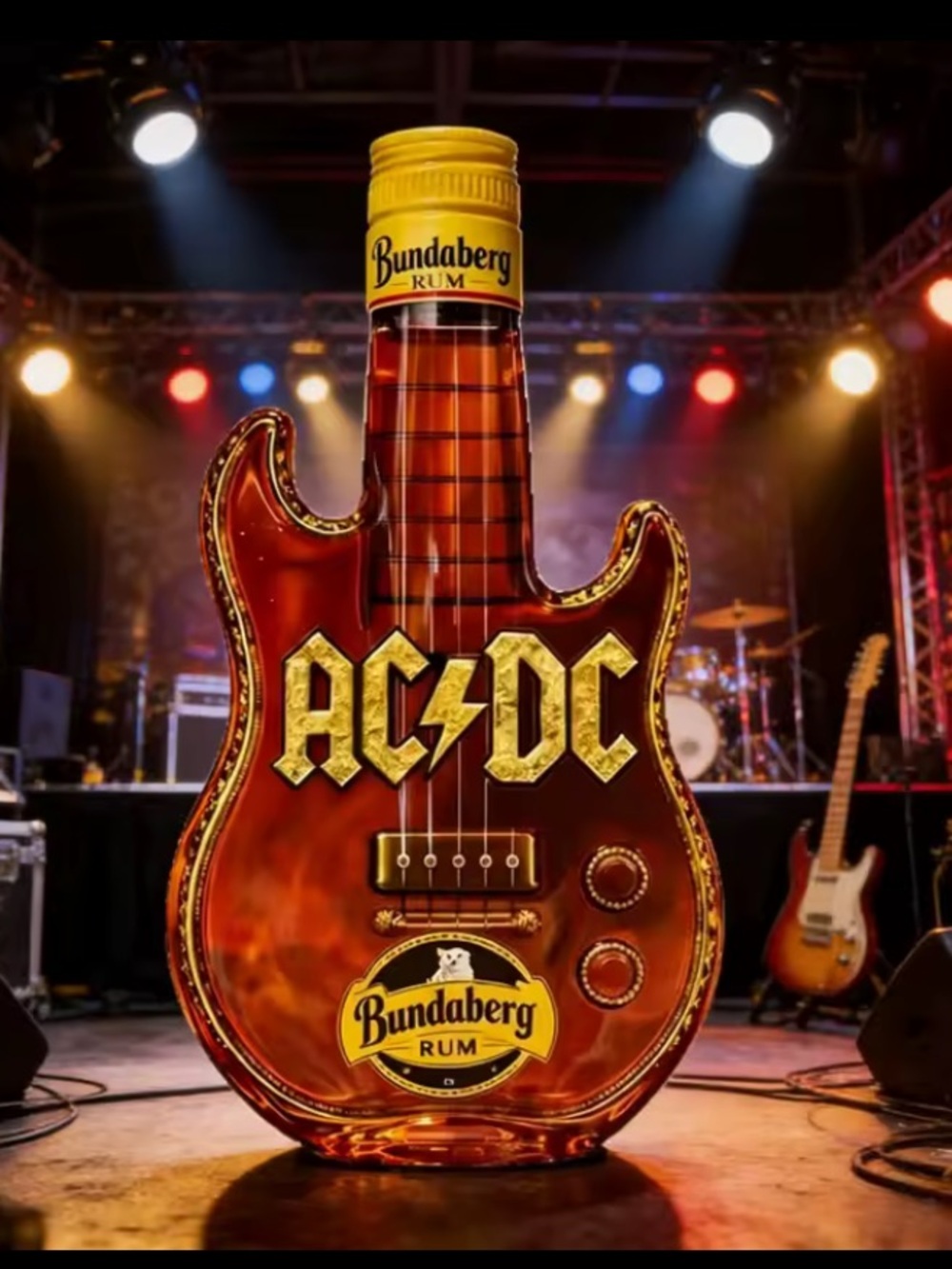 AC/DC Guitar Bottle  Decanter - Picture 9 of 12